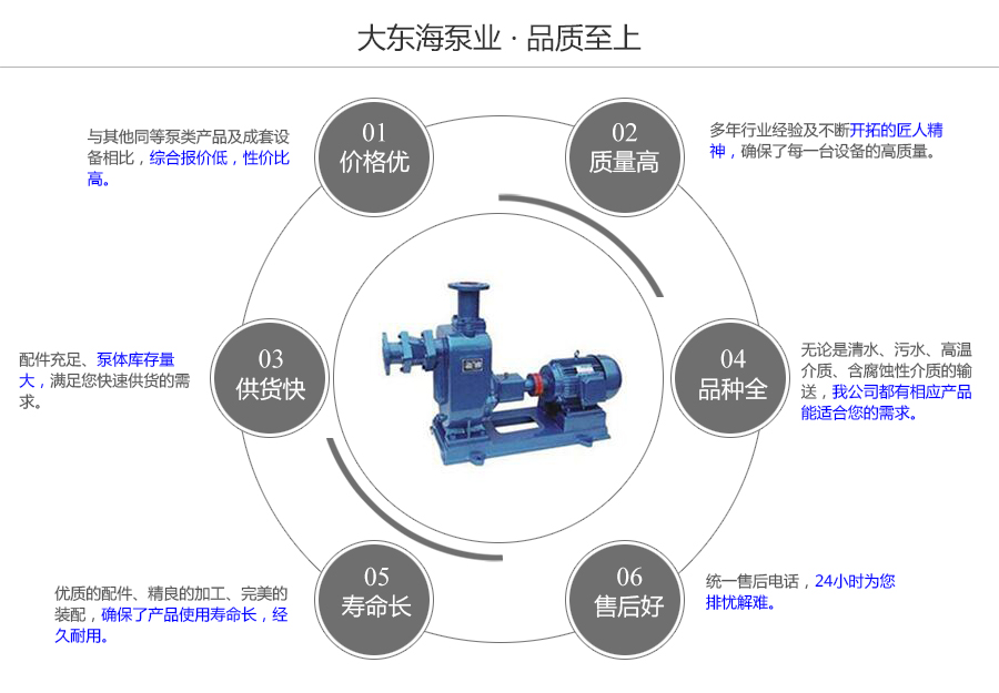 大東海泵業(yè)自吸式清水泵質(zhì)量保證圖