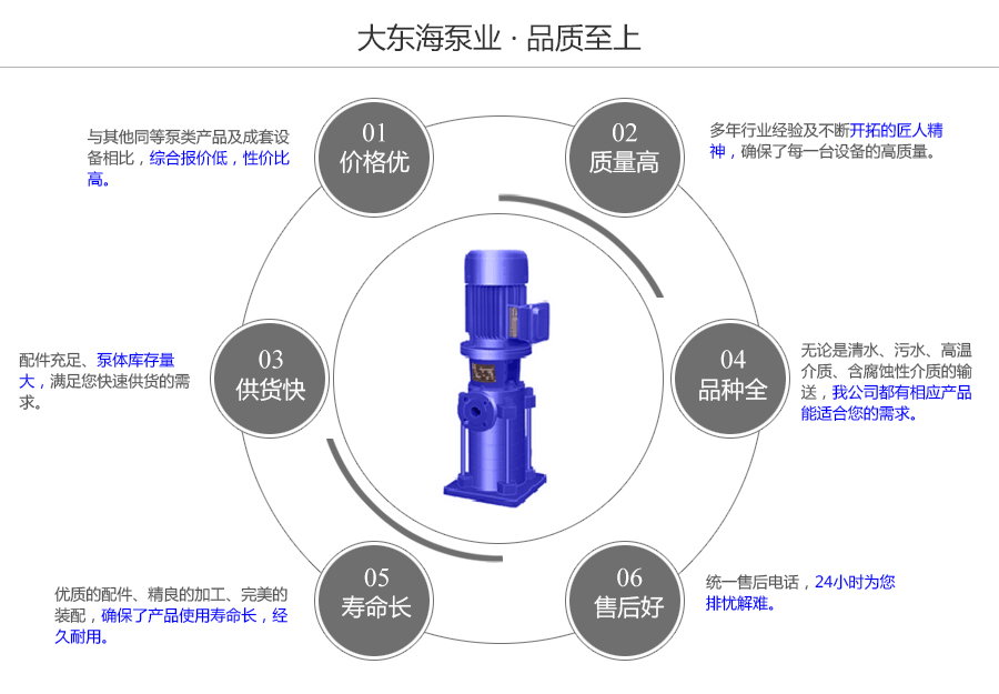 大東海泵業(yè)DL立式多級泵質(zhì)量保證圖